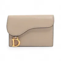 ディオール サドル レザー カードケース ベージュ