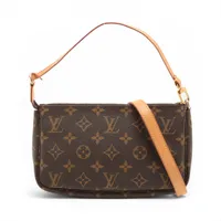 ヴィトン モノグラム ポシェットアクセソワール M51980 ブラウン 別モデルストラップ付き