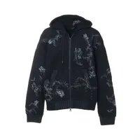Louis Vuitton 20AW Wool Hoodie XL Men's Navy Blue RM202 Monogram