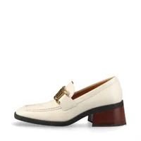 トッズ ケイト レザー ローファー 36 1/2 レディース ホワイト 保存袋 箱あり スレ シワあり