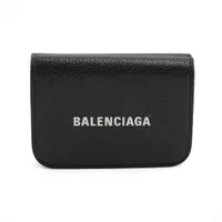 バレンシアガ エブリデイ 593813 レザー コンパクトウォレット ブラック