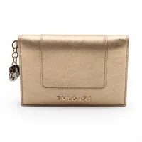 ブルガリ セルペンティ レザー カードケース ゴールド