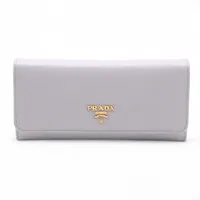プラダ サフィアーノメタル 1MH132 レザー ロングウォレット パープル