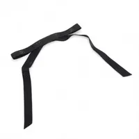 シャネル ココマーク リボン 25B バレッタ サテン ブラック ラインストーン