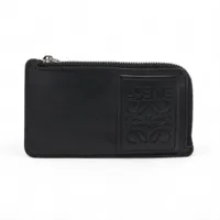 ロエベ アナグラム レザー コインケース ブラック