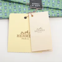 エルメス Hロゴ ネクタイ シルク グリーン×ブルー A4336098｜中古