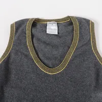 シャネル ココマーク 05A カシミヤ タンクトップ 38 レディース グレー