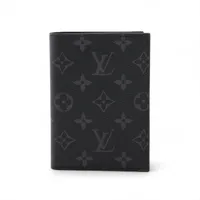 ヴィトン モノグラムエクリプス クーヴェルテュールパスポール M64501 ブラック パスケース RFID反応あり