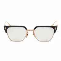 クロムハーツ メガネ メタル 54□18-142 ゴールド×ブラック LGMA フローラルクロステンプル 度入り