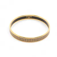 エルメス エマイユ バングル GM GP×エナメル ゴールド×ブルー