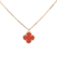 ヴァンクリーフ&アーペル スウィートアルハンブラ カーネリアン ネックレス 750(PG) 2.8g VCARN59M00