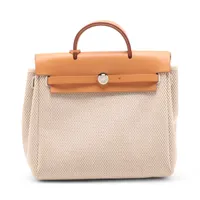 エルメス エールバッグアドPM トワルGMxヴァッシュハンター ベージュxナチュラル シルバー金具 □I:2005年