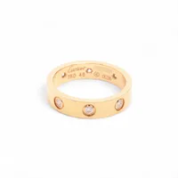 カルティエ ミニラブ フル ダイヤ リング 750(YG) 4.1g 48