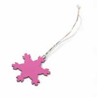 エルメス プティアッシュ チャーム レザー ピンクパープル スノーフレーク バイカラー