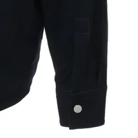 エルメス ウール シャツ 15 3/4 40 メンズ ネイビー H466100HB セリエ