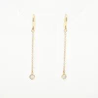 ティファニー バイザヤード ドロップ ダイヤ ピアス 750(YG) 1.0g 直径約3.8mm