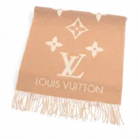 ヴィトン M73675 エシャルプ レイキャビック グラディエント FF1221 マフラー カシミヤ ベージュ×ブラウン