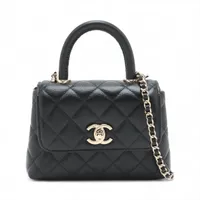 シャネル CHANEL ショルダーバッグ ココハンドル ミニミニ レザー キャビアスキン ベージュ ゴールド金具 トップハンドル AP4244 ランダムシリアル 【箱】【中古】 CHANEL（シャネル） ココハンドル32 ココマーク キャビアスキン レザー