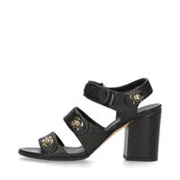 シャネル ココマーク 22SS レザー サンダル 35 1/2 レディース ブラック G37387 ターンロック ベルクロストラップ 保存袋 箱あり スレあり