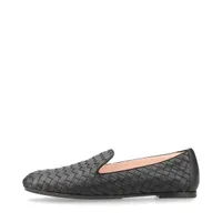 ボッテガヴェネタ イントレチャート レザー ローファー 37 レディース ブラック