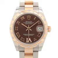 ロレックス デイトジャスト 178341 PG×SS PG×SS AT チョコレート文字盤