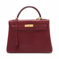 エルメス ケリー32 ルトゥルネ ボックスカーフ ルージュヴィフ ゴールド金具 □F:2002年