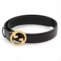 グッチ 690557 インターロッキングG ベルト 70 GP×革 ブラック