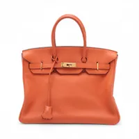 エルメス バーキン35 ルトゥルネ トゴ オレンジ ゴールド金具 □N:2010年
