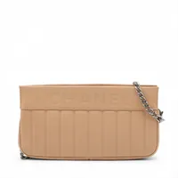 シャネル ココマーク レザー ペンケース ピンク シルバー金具 8番台