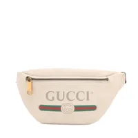 グッチ ロゴプリント レザー ボディバッグ ベージュ 527792