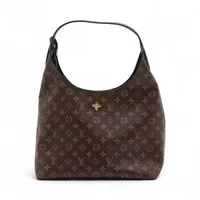 ヴィトン モノグラム フラワーホーボー M43545 ブラウンxブラック RFID反応あり