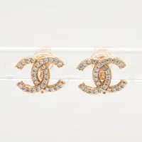 シャネル ココマーク A20A イヤリング(両耳用) GP×ラインストーン ゴールド