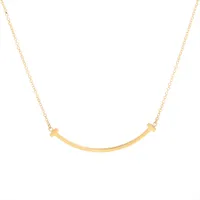 ティファニー Tスマイル スモール ネックレス 750(YG) 3.0g