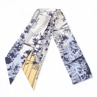 エルメス ツイリー スカーフ シルク クリーム  A LOMBRE DES BOULEVARDS