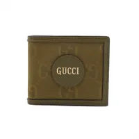 グッチ オフザグリッド 625574 ナイロン×レザー コンパクトウォレット グリーン