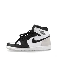 ナイキ AIR JORDAN 1 RETRO HIGH OG レザー×スエード ハイカットスニーカー 26.5cm メンズ ホワイト×ブラック×グレー 555088-108 ブリーチドコーラル
