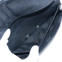 クロムハーツ シングルフォールド ウォレット レザー×925 ブラック
