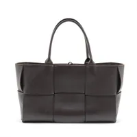 ボッテガヴェネタ マキシイントレチャート ザ アルコトート レザー トートバッグ ブラウン