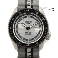 セイコー 5スポーツ ウルトラセブン SBSA195 SS SS×ナイロン AT シルバー文字盤