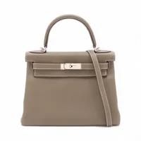 エルメス ケリー28 ルトゥルネ トゴ エトゥープ シルバー金具 W:2024年