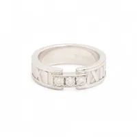 ティファニー アトラス 3P ダイヤ リング 750(WG) 7.3g