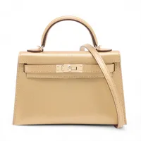 エルメス ミニケリー2 20 セリエ シェーブルシャムキラ ドレ シャンパンゴールド金具 K:2025年