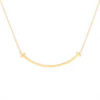 ティファニー Tスマイル スモール ネックレス 750(PG) 2.8g