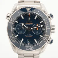 オメガ シーマスター プラネットオーシャン 215.30.46.51.03.001 SS SS AT ブルー文字盤 あまりごま2 枕一部欠損