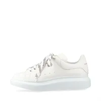 アレキサンダーマックイーン レザー スニーカー 40.5 ユニセックス ホワイト 553680 ロゴ 厚底