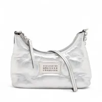 メゾンマルジェラ グラムスラム ホーボー レザー チェーンショルダーバッグ シルバー