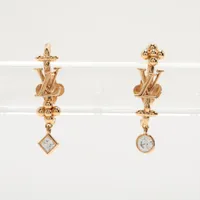 ヴィトン M01257 ピアスLVインザスカイ VA3273 VA4213 ピアス(両耳用) GP×ラインストーン ゴールド