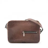 ベルルッティ カリグラフィ ジュルナリエ レザー ショルダーバッグ ブラウン