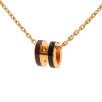 エルメス ミニポップH ネックレス GP ゴールド ゴールド×ブラック×パープル