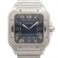 カルティエ サントス ドゥ カルティエ LM WSSA0071 SS SS AT ブルーグラデーション文字盤 あまりごま1
